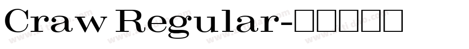Craw Regular字体转换